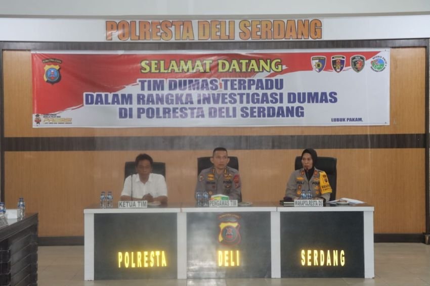 Kunjungan Kerja Tim Investigasi Dumas Terpadu Poldasu di Polresta Deli Serdang