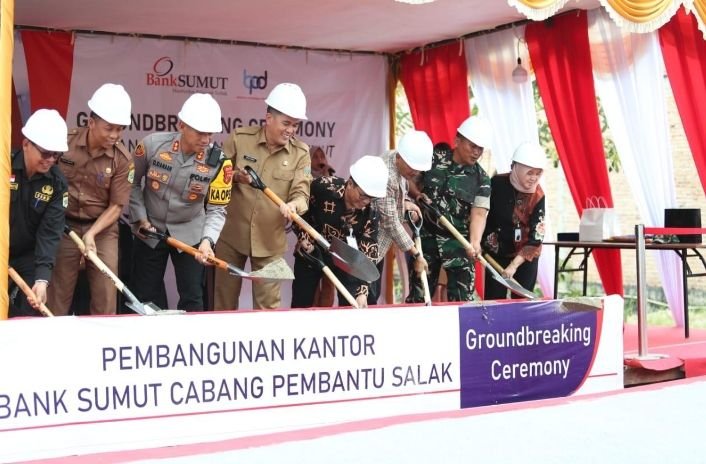 Bank Sumut Gelar Groundbreaking Pembangunan KCP Salak, Perkuat Jaringan Layanan dan Dukung Ekonomi Daerah