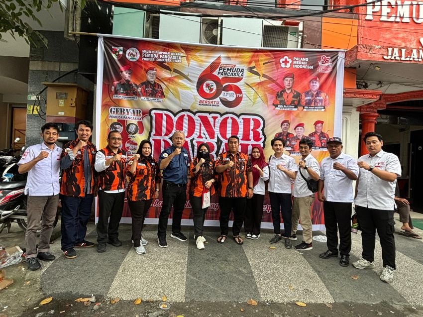 HUT PP Ke 65 Tahun, MPW Pemuda Pancasila Sumut Gelar Donor Darah