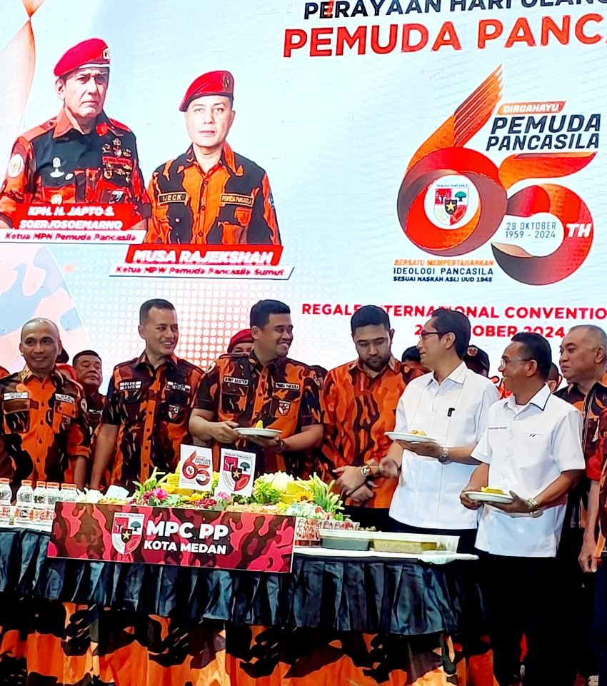 Ormas Pemuda Pancasila Deklarasi Dukungan Cagubsu dan Wagubsu Bobby Nasution dan Surya, Serta Rico Waas dan Zakiyudin Harahap Untuk Walikota dan Wakil