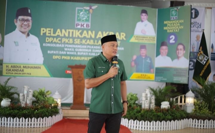 Hadiri Pelantikan DPAC PKB Se Langkat, Iskandar Sugito- Adli Sembiring Disambut Sholawat