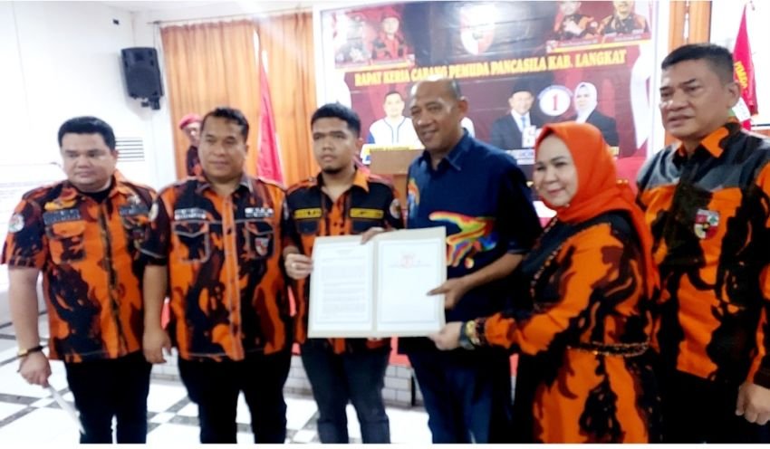 MPC Pemuda Pancasila Kabupaten Langkat Deklarasi Dukung Paslon Bupati Syah Afandin dan Wakil Bupati Tiorita Surbakti