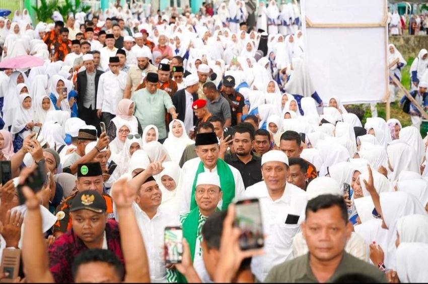 Sambutan Hangat Masyarakat Padang Lawas pada Silaturahim dan Tabligh Akbar di Pondok Pesantren Al Mukhilisin
