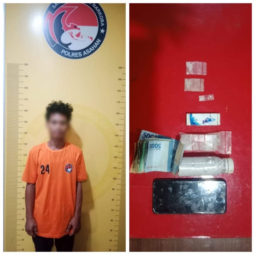 Polsek simpang empat Polres Asahan Amankan RN Penjual Narkotika Jenis Sabu