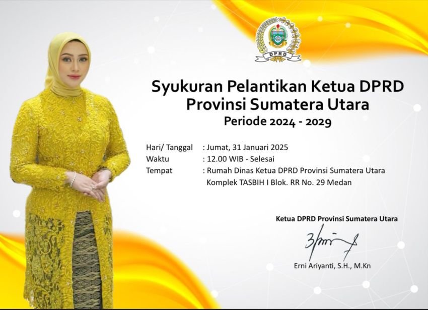 Erni Ariyanti Gelar Syukuran Atas Dilantikan Ketua DPRD Sumatera Utara Periode 2024-2029