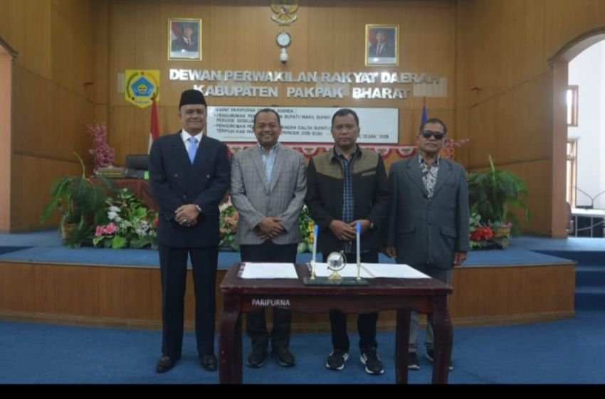 DPRD Pakpak Bharat Laksanakan Sidang Paripurna Pengesahan Calon Bupati Dan Wabap