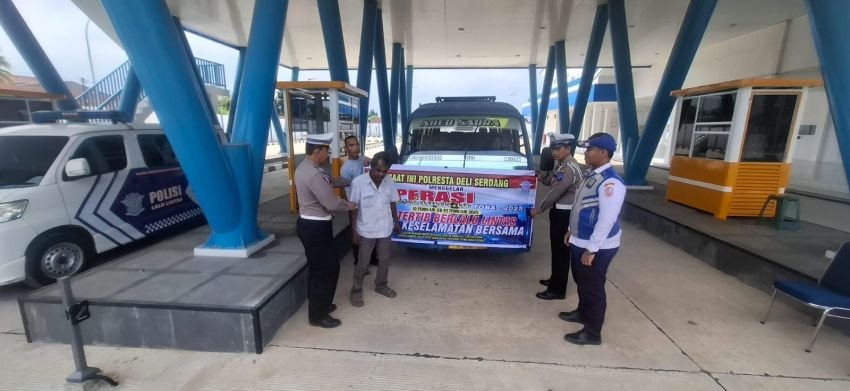 Satuan Lalu Lintas Polresta Deli Serdang, Laksanakan Sosialiasi Ops Keselamatan Toba 2025, Sat Lantas Polresta Deli Serdang