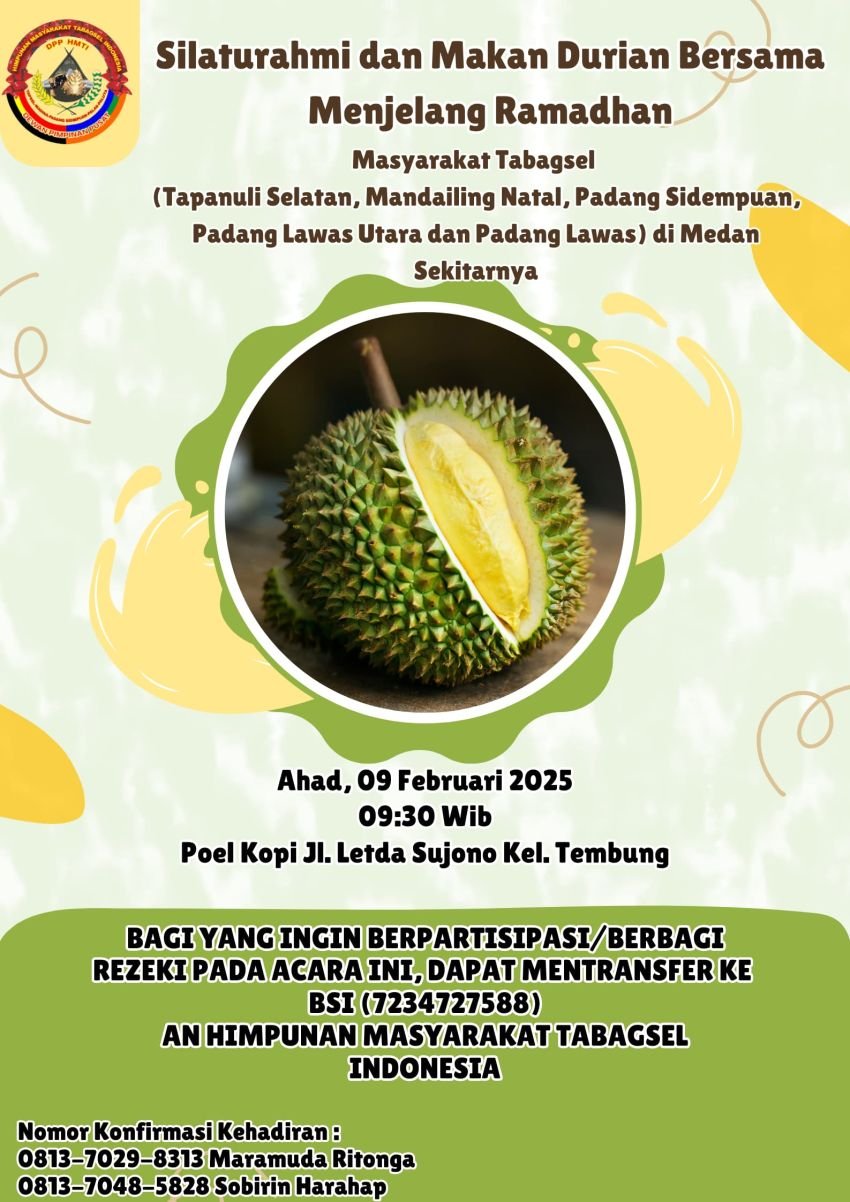 Sambut Ramadhan 1445 H, DPP HMTI Gelar Silaturahmi dan Makan Durian Bersama