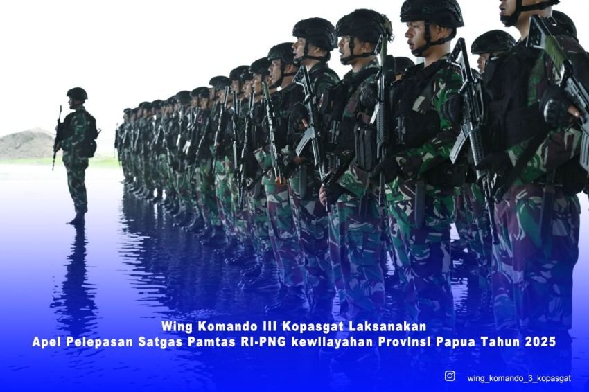 Prajurit Kopasgat Lepas Tugas Satgas Pamtas RI-PNG di Papua, Dankosek I Tegaskan Profesionalisme dan Tanggung Jawab