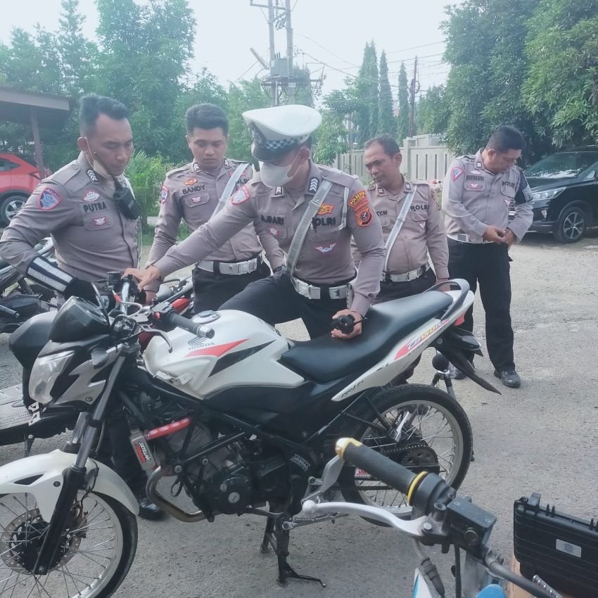 Stop Knalpot Brong, Sat lantas Polresta Deli Serdang Gunakan Alat Pengukur Kebisingan