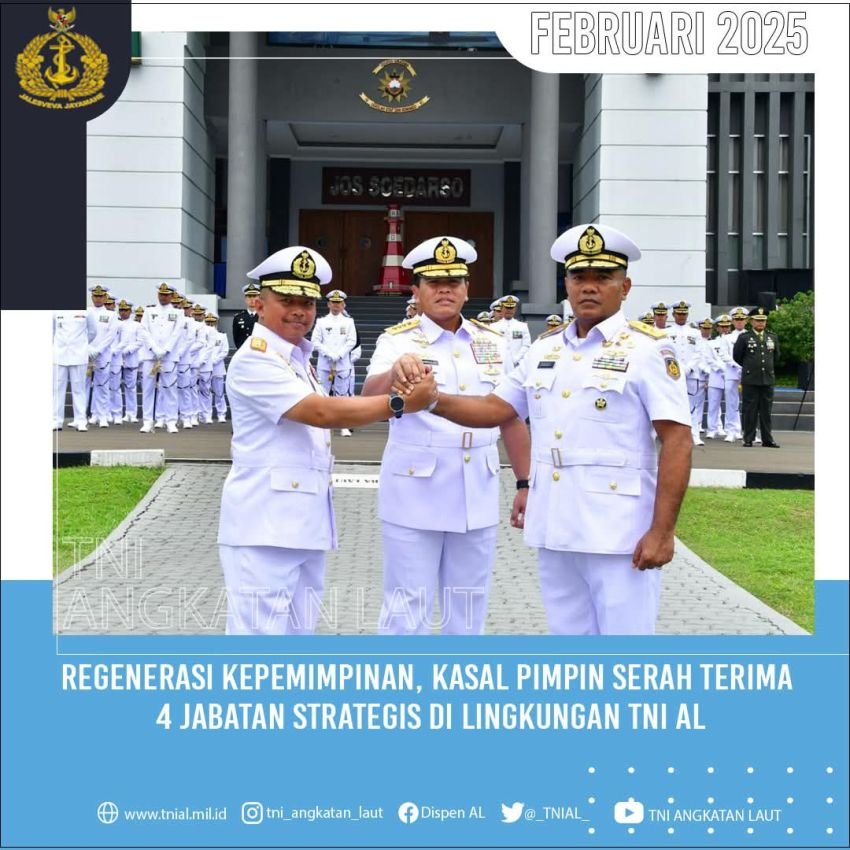 Upacara Serah Terima Jabatan di TNI AL: Kasal Pimpin Serah Terima Jabatan Danseskoal dan Jabatan Strategis Lainnya