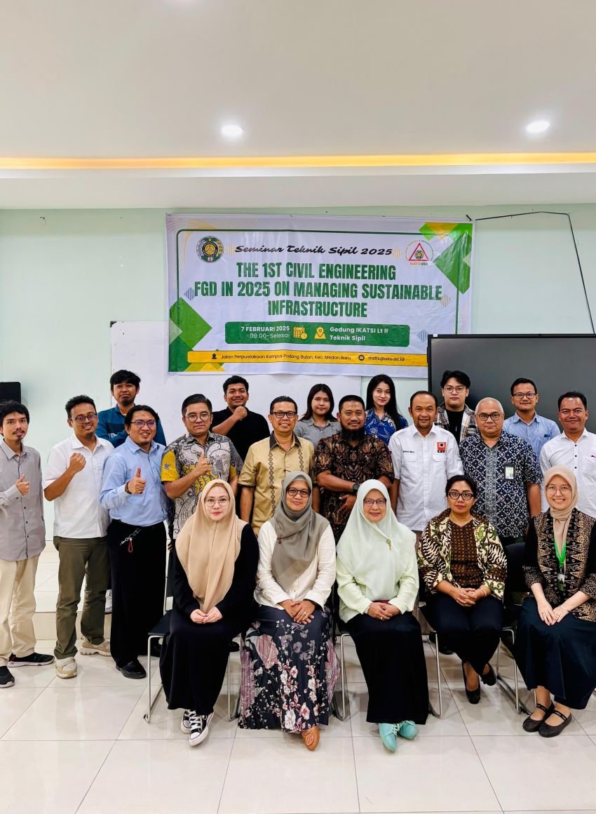Pascasarjana Teknik Sipil USU Gelar FGD dengan PII Bahas “Managing Sustainable Infrastructure”