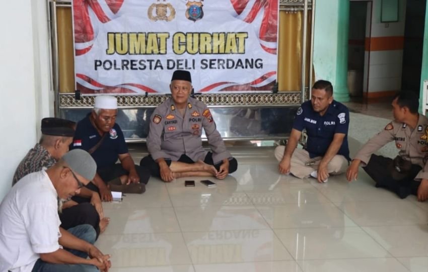 Dekat dengan Warga, Polresta Deli Serdang Gelar Jumat Curhat, Bahas Keamanan dan Ketertiban