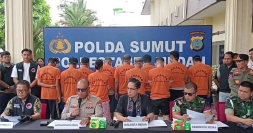 Polrestabes Medan Ringkus 35 Tersangka Narkoba