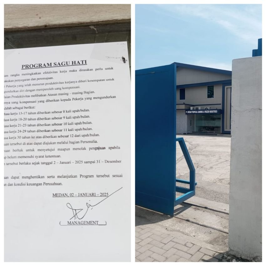 Diduga F.RTMM K - SPSI Menjadi Penyelenggara Program "Sagu Hati" Upayakan PHK Ratusan Karyawan PT Medan Canning