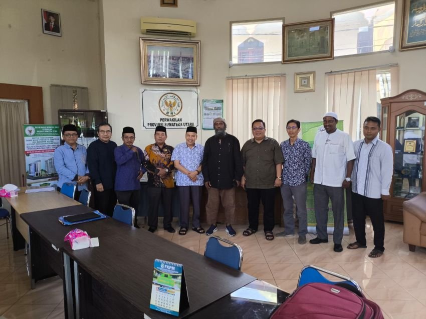 Pengurus Yayasan Muslim India Selatan Silaturrahim ke Badan Wakaf Indonesia Perwakilan Sumatera Utara Bahas Sertifikasi Tanah Wakaf