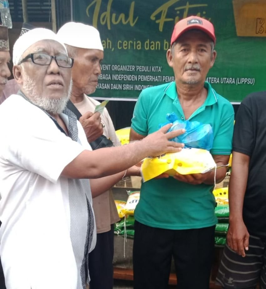 Sambut Idul Fitri, LIPPSU Bagikan Sembako Kepada Warga Prasejahtera dan Korban TPPO
