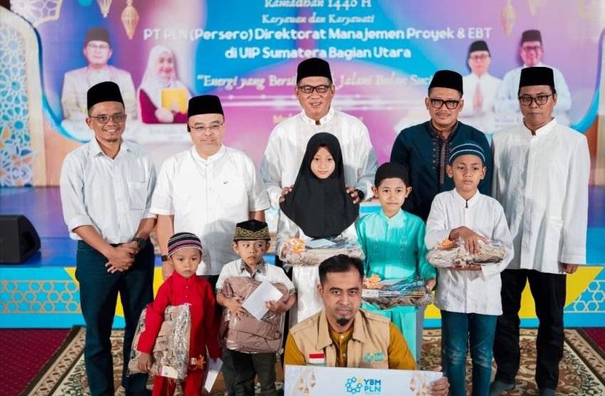 PLN UIP Sumbagut Berbagi Kebahagiaan Ramadhan Bersama Anak Yatim dan Dhuafa