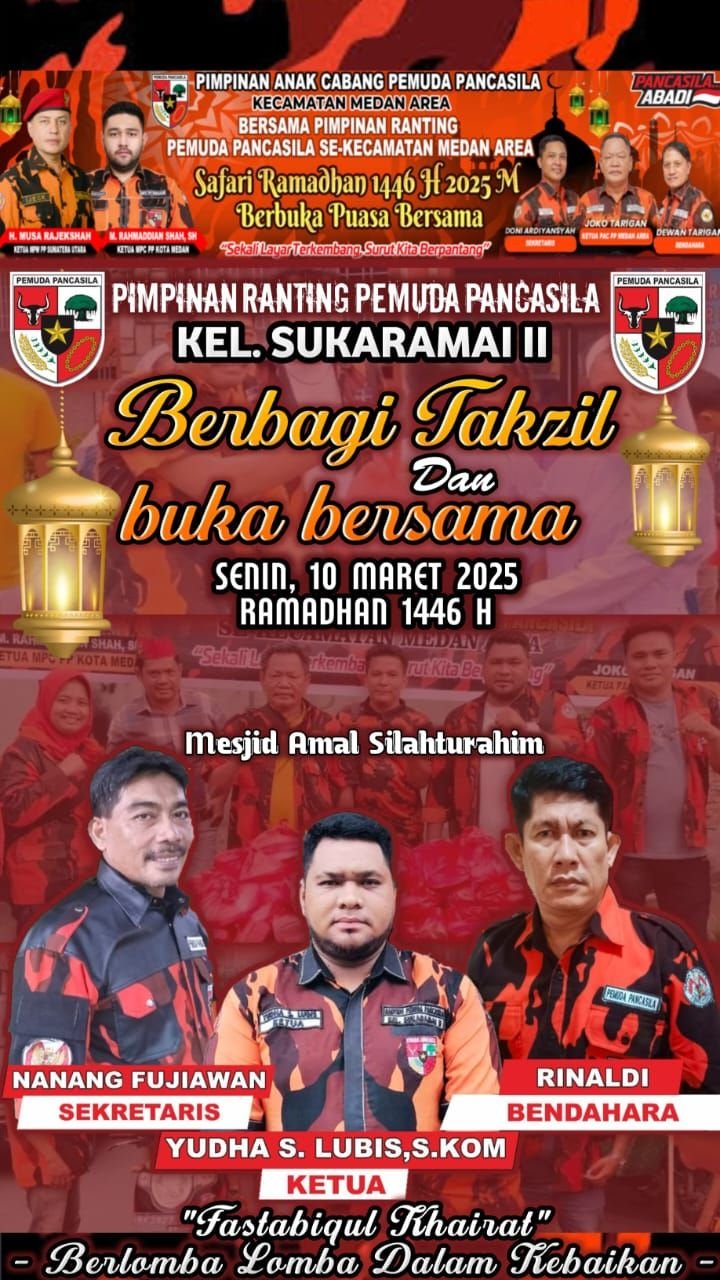 PAC Pemuda Pancasila Medan Area Melaksanakan Roadshow dan Berbagi Takjil