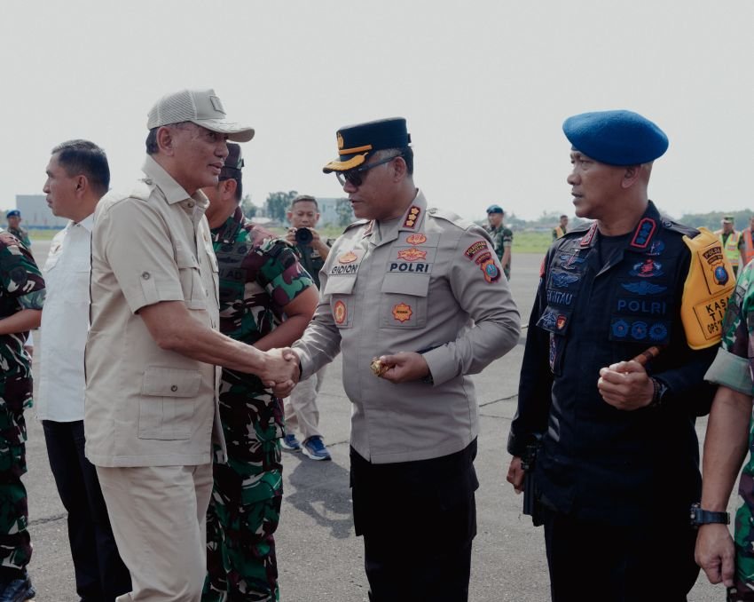 Kapolrestabes Medan KBP Pol Gidion A Setyawan Ikut Sambut Kedatangan Menteri Pertahanan RI
