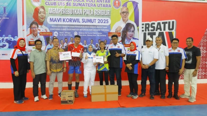 MAVI Sumut Apresiasi PDAM Tirtanadi atas Partisipasi Aktif di Kejuaraan Voli U-15