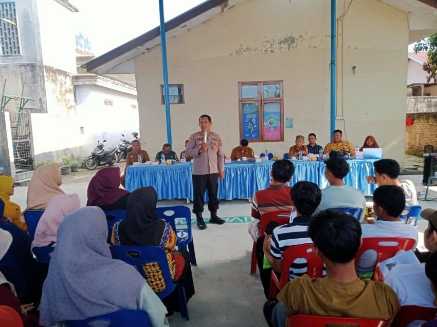 Muspika Batang Kuis Gelar Sosialisasi Pencegahan Kenakalan Remaja di Rumah Sehat Desa Baru