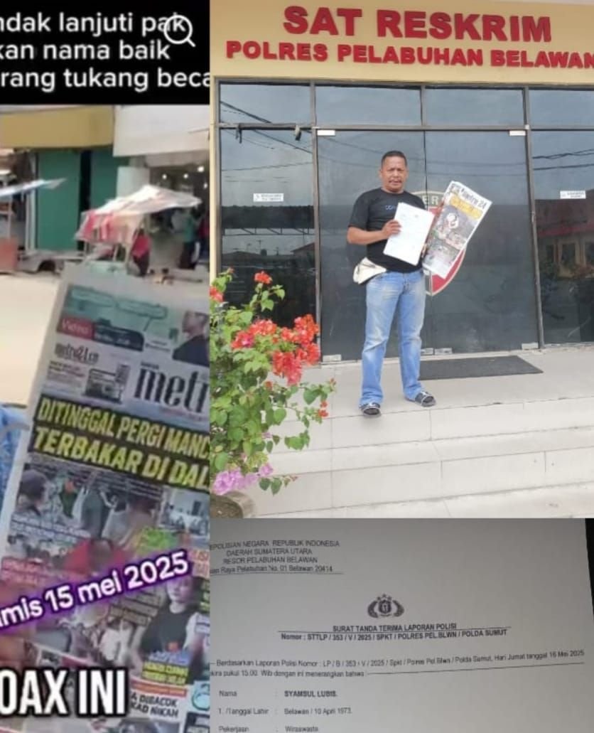 Bangun Narasi Buruk Kepada Harian Metro24, Wartawan dan Owner Tempuh Jalur Hukum Terhadap Konten Kreator "Bang Nanda Belawan"