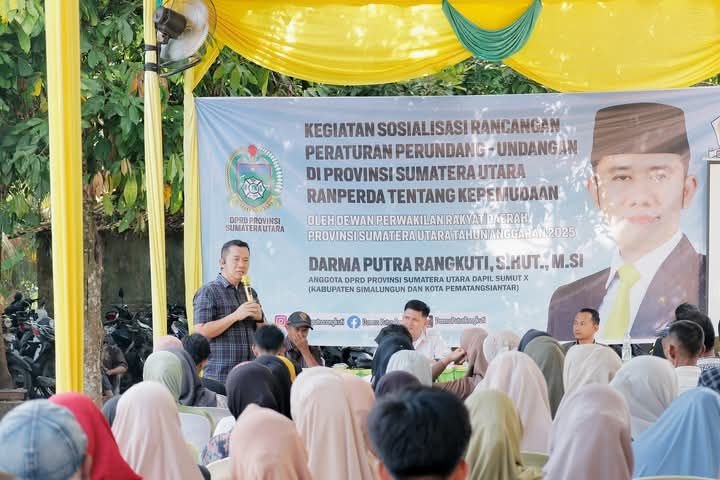 Anggota DPRD Sumatera Utara Darma Putra Rangkuti Sosialisasikan Ranperda Kepemudaan