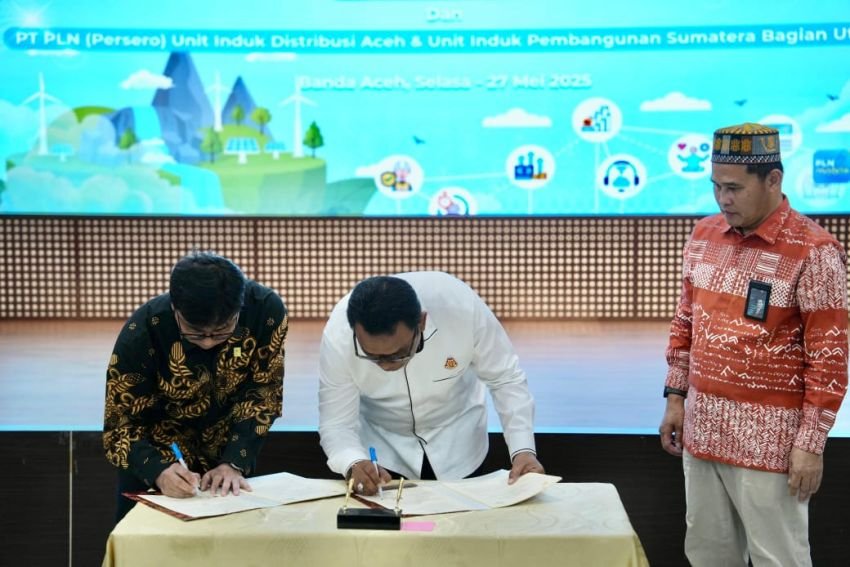 PLN UIP SBU dan Kejati Aceh Teken Perjanjian Kerja Sama, Perkuat Sinergi Tuntaskan Pembangunan Ketenagalistrikan di Aceh