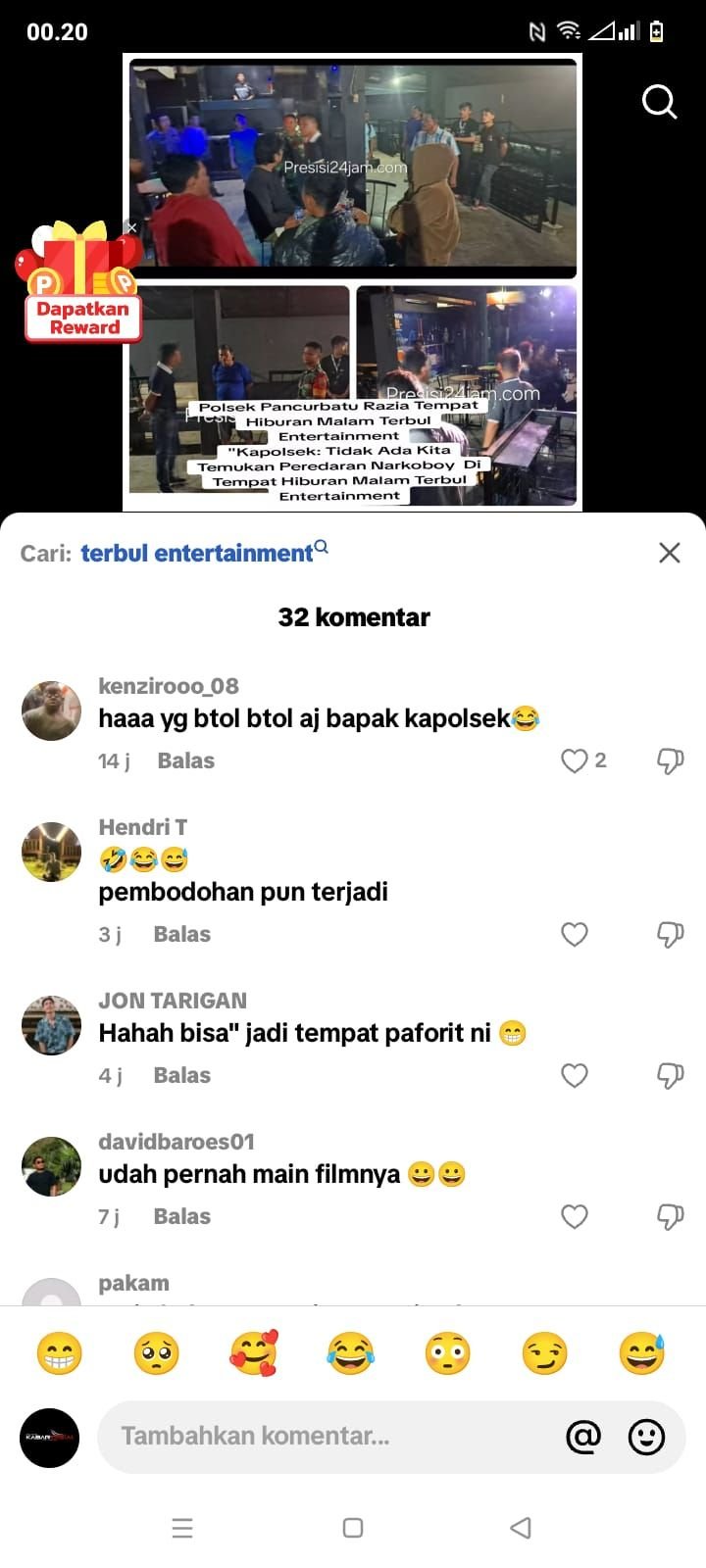 Polsek Pancurbatu Razia Terbul Entertainment Saat Pengunjung Tidak Ada, Netizen: "Setoran nya jelas"