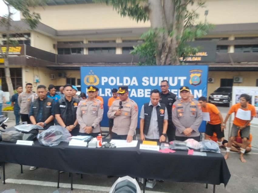 7 dari 12 Orang Kawanan Maling Motor Ditembak Unit Resmob Sat Reskrim Polrestabes Medan
