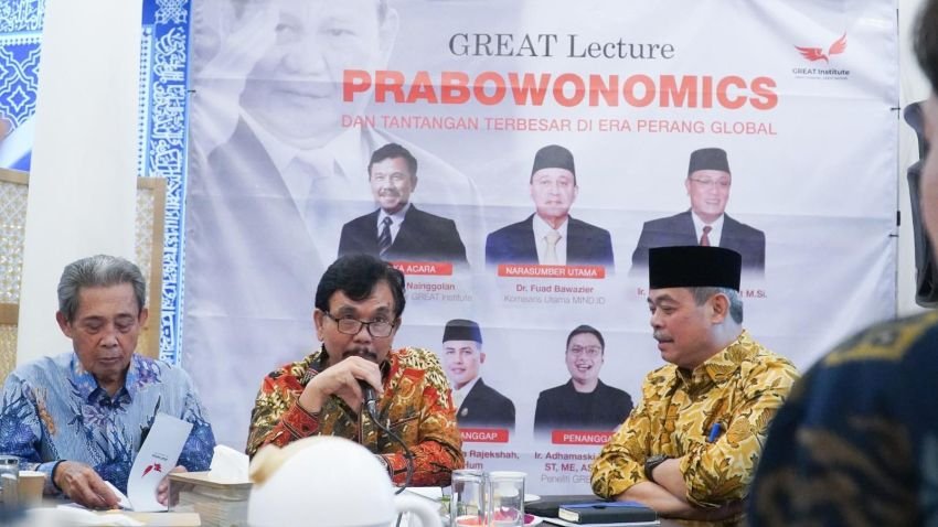 GREAT Institute Serukan Penerapan Prabowonomics Sebagai Strategi Bertahan Hidup di Era Perang Global