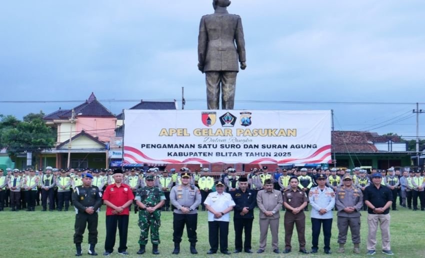 Amankan Suro Agung Dan Pengesahan PSHT, Ratusan Personil TNI-Polri Blitar Raya Di Siagakan