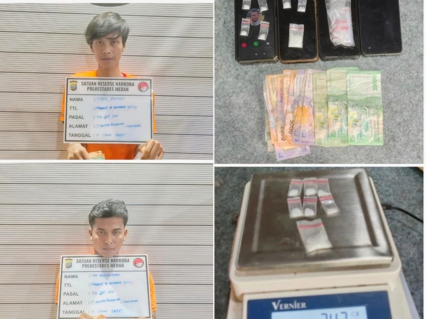 Sat Narkoba Polrestabes Medan Ringkus 2 Tersangka Kasus Narkoba