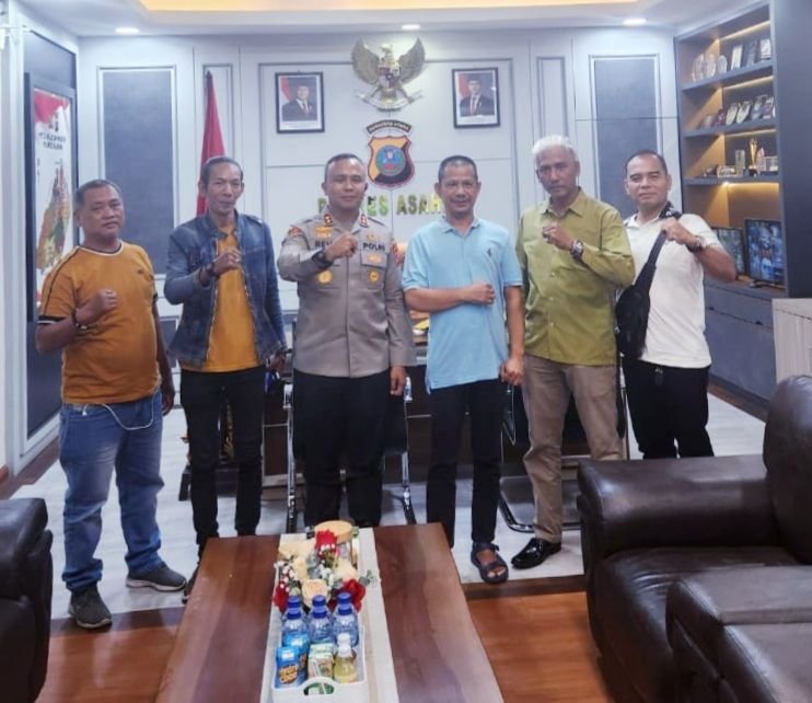 Kapolres Asahan Terima Kunjungan Ketua Pewarta Polrestabes Medan, AKBP Revinurvelani : Siap Mendukung Pewarta Polrestabes Medan