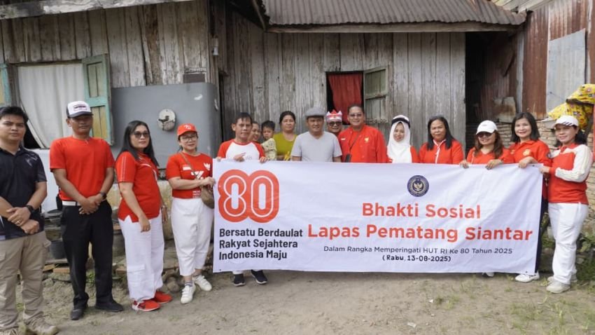 Lapas Pematangsiantar Gelar Bhakti Sosial Berbagi Sembako dan Sayuran Hidroponik kepada Masyarakat Sekitar