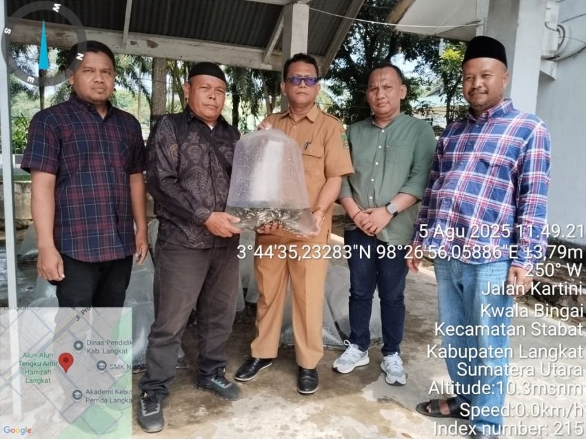 Kelompok Tani Pendawa di Kuala Langkat Terima 20 Ribu Bibit Ikan Nila