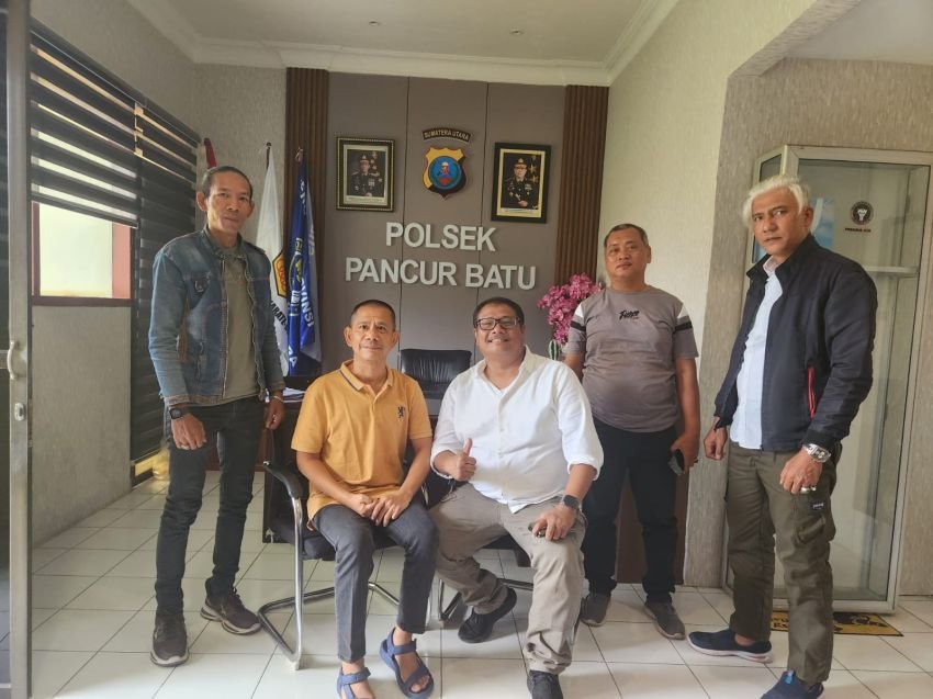 Ketua Pewarta Silaturahmi ke Polsek Pancurbatu di Terima Kanit Reskrim Iptu Elya Karo Karo