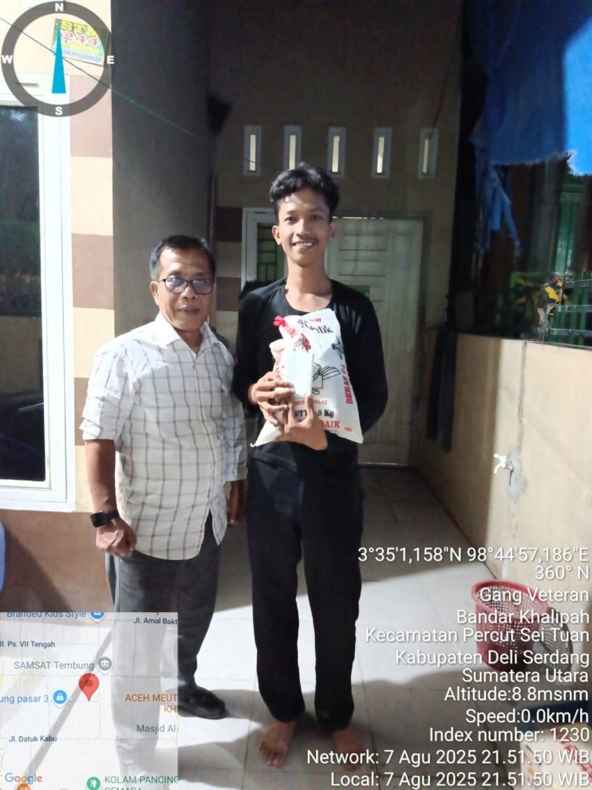 BAKOPAM SUMUT LAKSANAKAN JUM'AT BERKAH, SALURKAN SEMBAKO DAN SANTUNAN