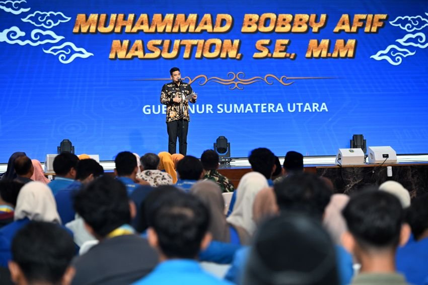 Gubernur Bobby Nasution Apresiasi PMII Sumut,  Sampaikan Aspirasi dengan Baik atas Nama Rakyat dan Mahasiswa