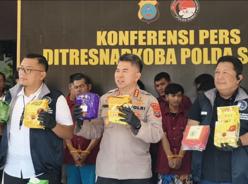 Polda Sumut Ungkap 114 Kasus Narkoba 149 Tersangka, 22,8 Kg Sabu & 1.008 Butir Ekstasi Disita
