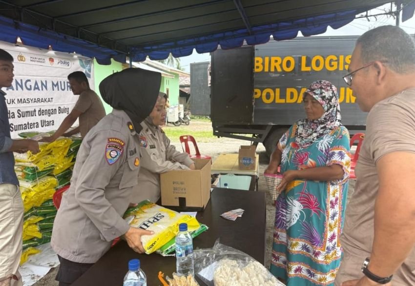 Dukung Kesejahteraan Warga, Polda Sumut Salurkan Beras SPHP Lewat GPM