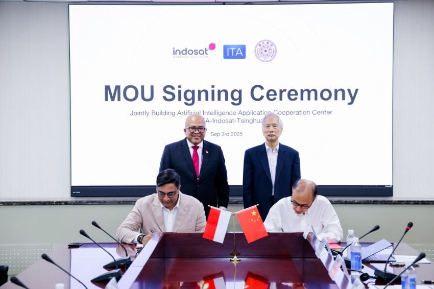 Indosat, ITA, dan Tsinghua University Berkolaborasi Bentuk AI Application Cooperation Center