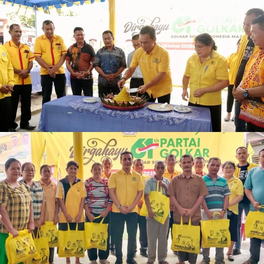 DPD Golkar Nias Utara Rayakan HUT ke-61 dengan Bakti Sosial Serentak