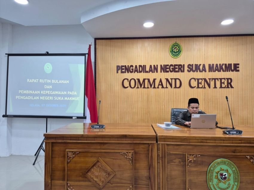 PN Suka Makmue Gelar Rapat Bulanan, Evaluasi Kinerja dan Penguatan Koordinasi Internal