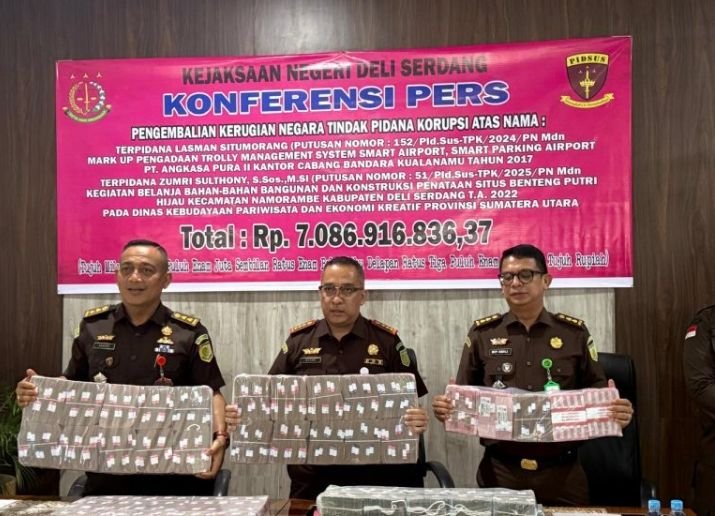 Kejari Deli Serdang Selamatkan Uang Negara Rp7,08 Miliar dari Dua Kasus Korupsi Besar