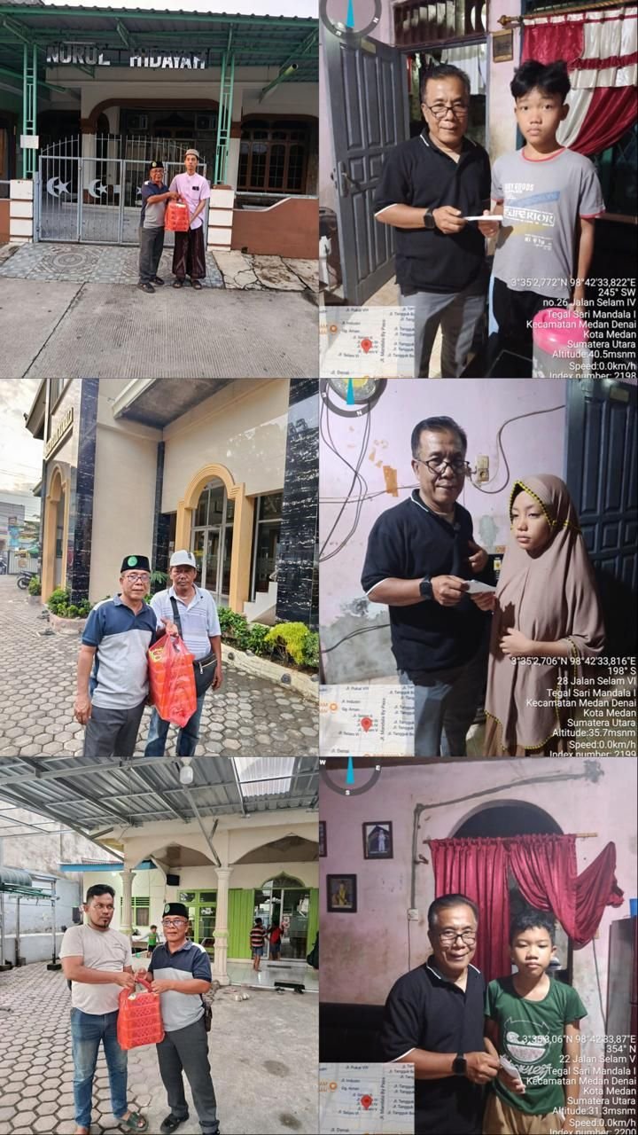 BAKOPAM Sumut Gelar Aksi Sosial “Jumat Berkah”, Tebar Nasi Kotak dan Santunan untuk Anak Yatim