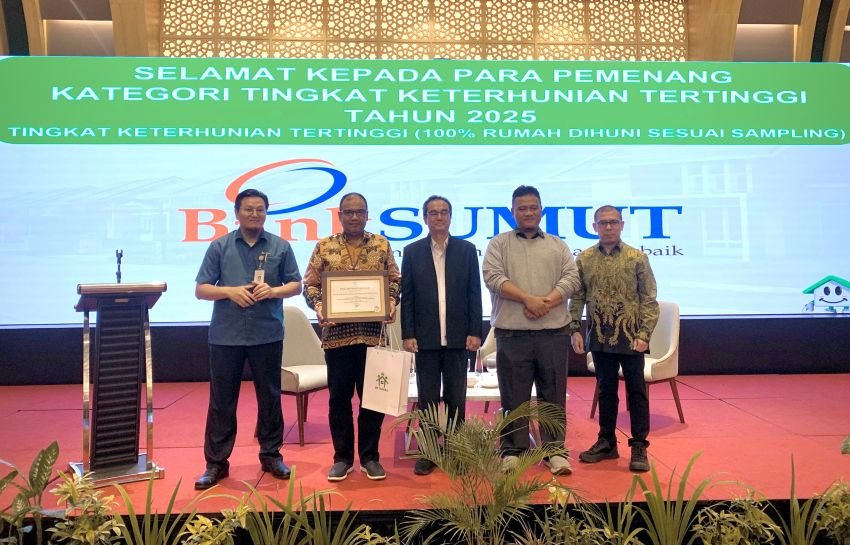 Bank Sumut Raih Penghargaan Keterhunian 100 Persen dari BP Tapera