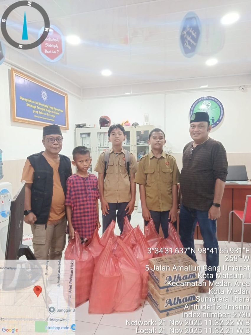 BAKOPAM Sumut Gelar Aksi Jumat Berkah, Ketua Ibnu Hajar SE Pimpin Penyaluran Bantuan ke Panti Asuhan Muhammadiyah
