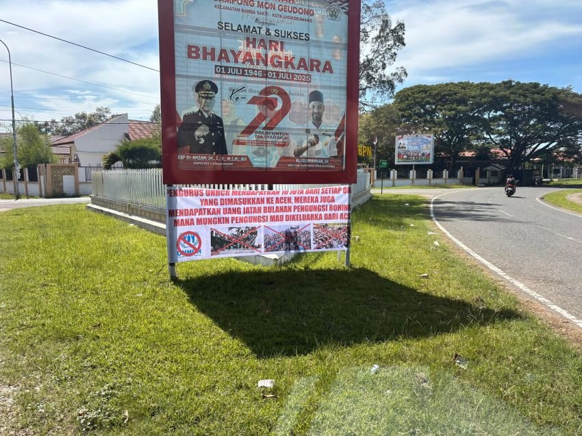 Spanduk Tolak Pengungsi Rohingya Marak, UNHCR dan IOM Diminta Tidak Berbisnis